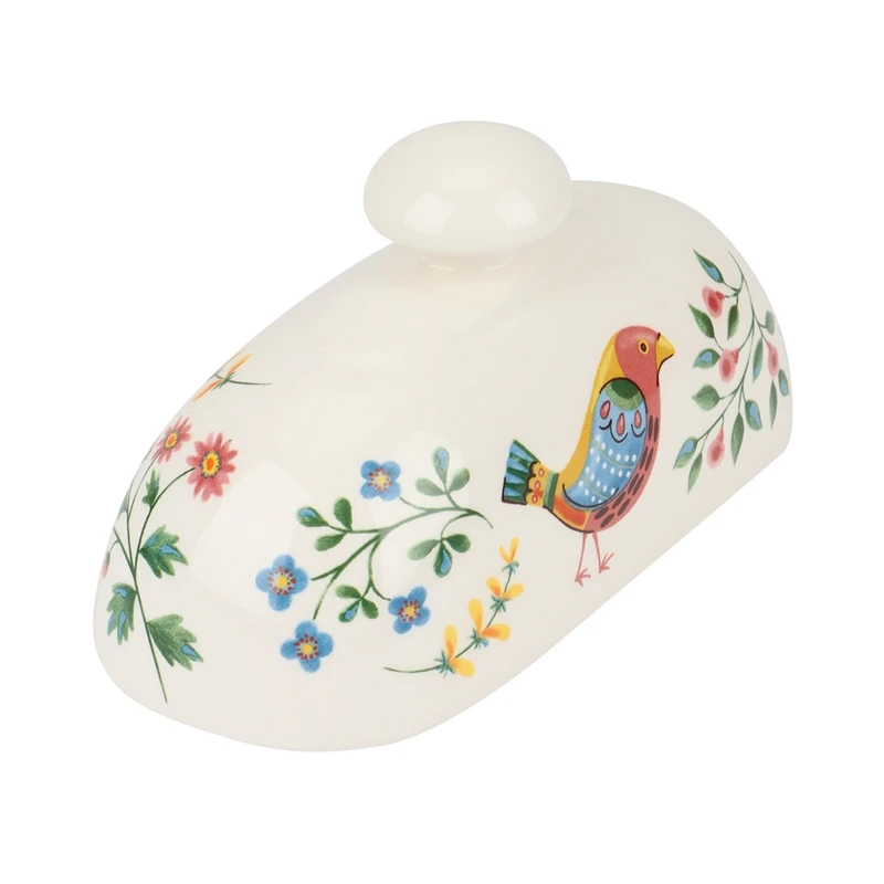 Food Container Butter Plate With Lid Kitchen Tableware Cheese Dish Ceramic Butter Box With Lid Dish Cheese Box