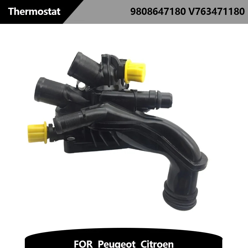 

9808647180 V763471180 автоматическая система охлаждения водяной выходной термостат для Peugeot 208 2008 308 3008 Citroen DS3 DS4 C4 1,6 T