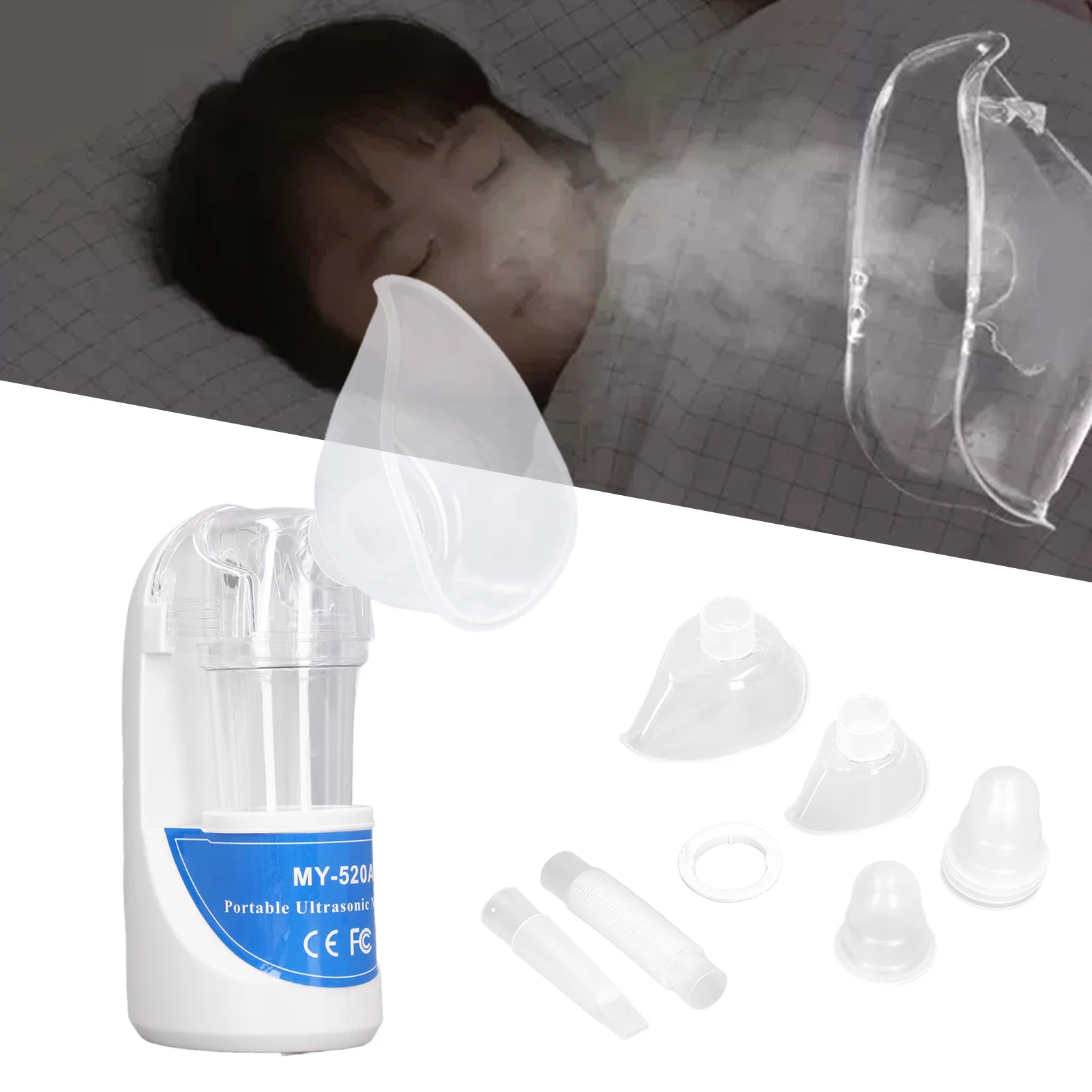 Handheld Nebulizer Ultrasonic Nebulizer Quiet Portable Handheld Mini Machine for Travel Emergency Ultrasonic