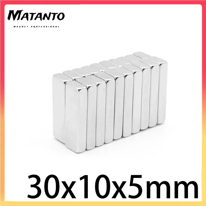 

2/5/10/15/20/30/40PCS 30x10x5 NdFeB Block Super Powerful Strong Magnetic Magnets 30x10x5mm Rare Earth Neodymium Magnet 30*10*5