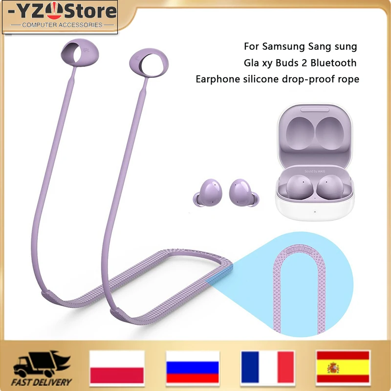 Per Samsung Galaxy Buds 2 Cuffie Auricolari Anti-Smarrimento Cinturino In Silicone Collo String Holder Corda Cavo Auricolare Auricolari Accessori