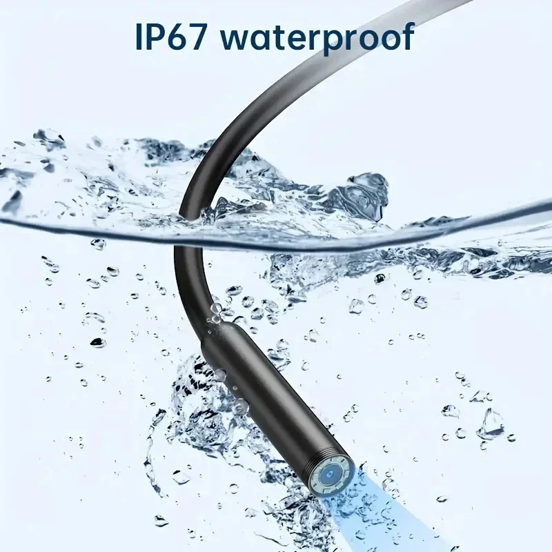 Endoscope Camera For iPhone and Type-c Android Cars Endoscopic Waterproof 8 LEDs Borescope Automobile engine Inspection 2