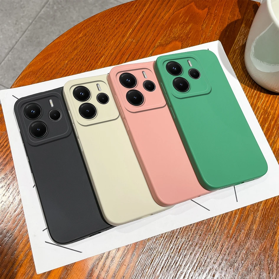 Simple Solid Color Anti-Slip Soft Silicone Phone Case Bumper