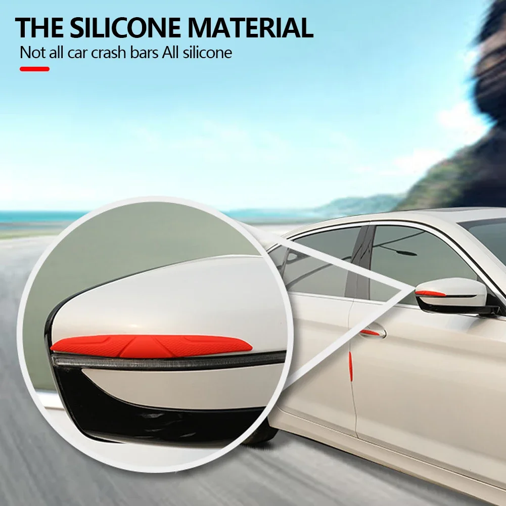 Silicone Car Door & Mirror Anti-Collision Protector Set - 4PCS