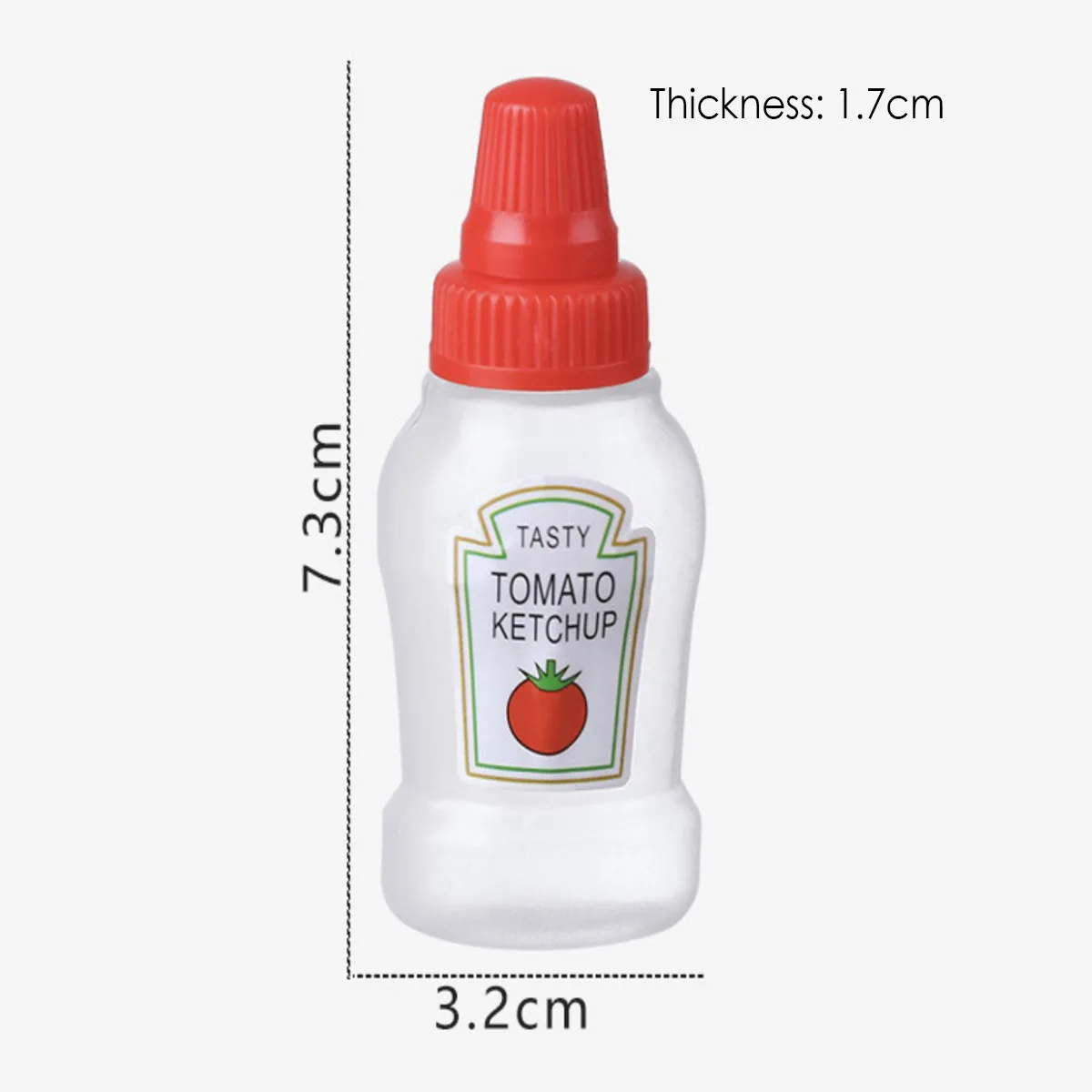 Seasoning squeeze bottle 4-piece mini tomato sauce 25ml plastic portable container for adults offices