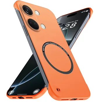 Magnetic Slim for OnePlus Nord 3 Nord3 5G Frameless Phone Cases Matte Anti-Scratch Hard PC Cover Borderless Shockproof Armor