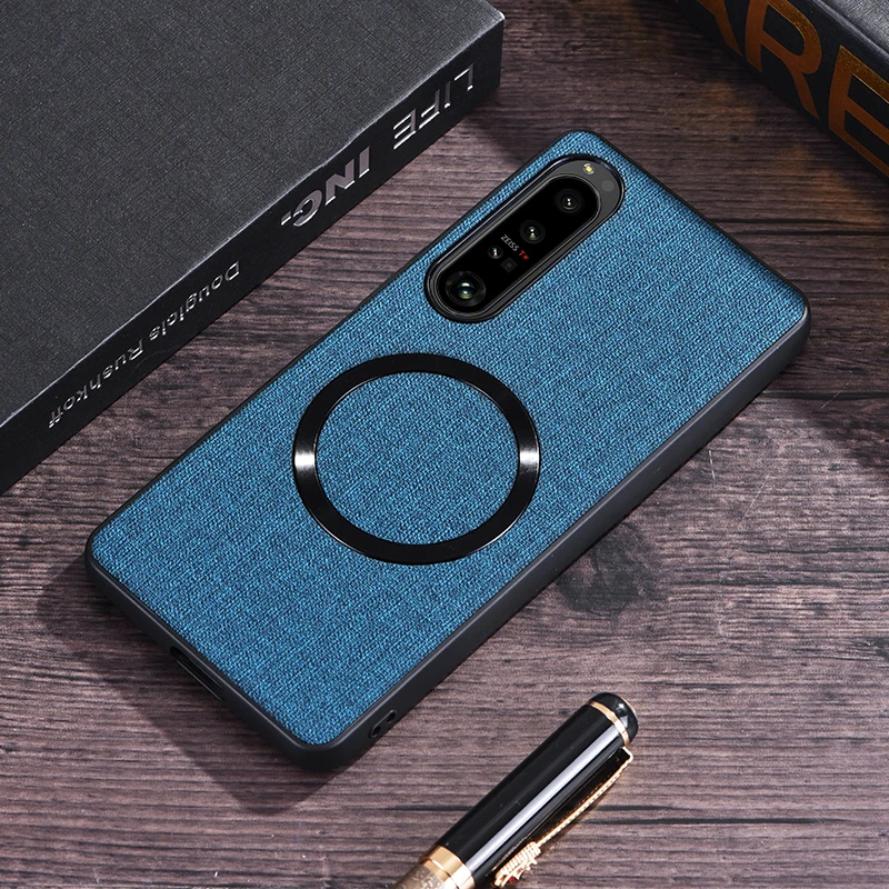 Magsafe Magnetic Charging Case Cover with Business Fabric Back Shell