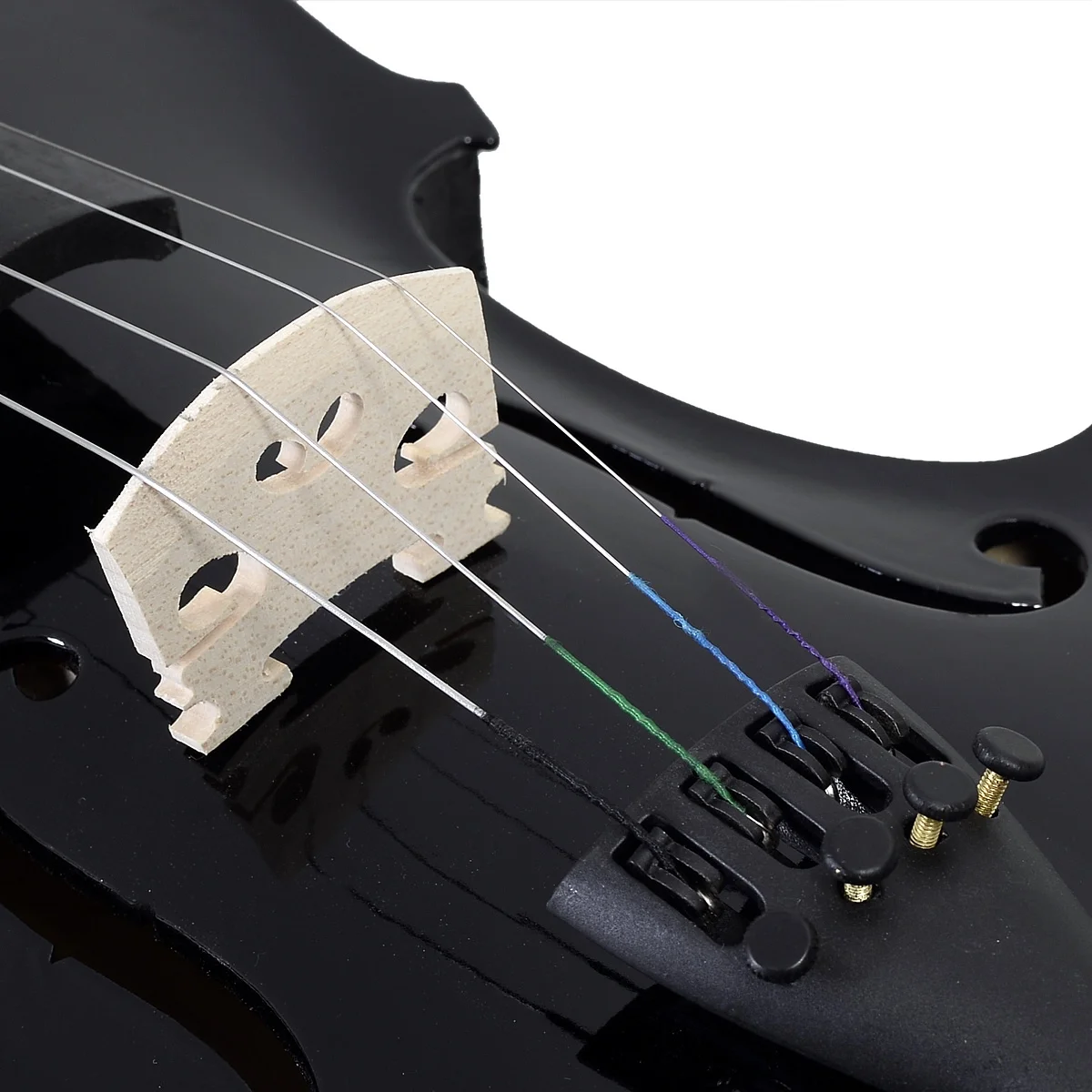 Acoustic Violin Black 4/4 Violin String Instrument Solid Wood Acoustic Fiddle With Box Musical Accessories Kids Gifts