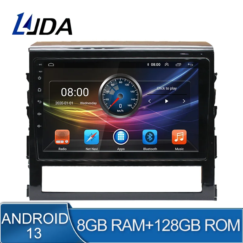 

8G+12G DSP Android 13 Car Multimedia Player For Toyota Land Cruiser 200 2015 - 2020 2 Din Car Radio GPS Navigation Stereo Audio