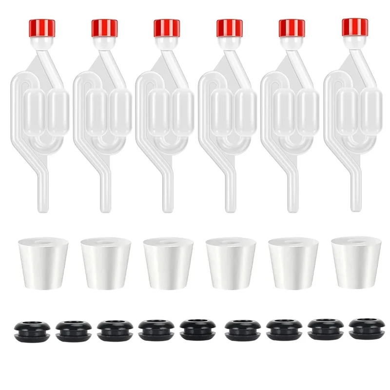 Airlock Stopper S-Shape Homebrew Bubble Carboys Fermenter Seal Valve Food Grade Grommets Wine Making Plastic Airlock
