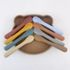 Baby Soft Silicone Spoon Food-grade Silicone Children's Supplementary Feeding Training Spoon Long-handle Silicone Feeding Spoon 1