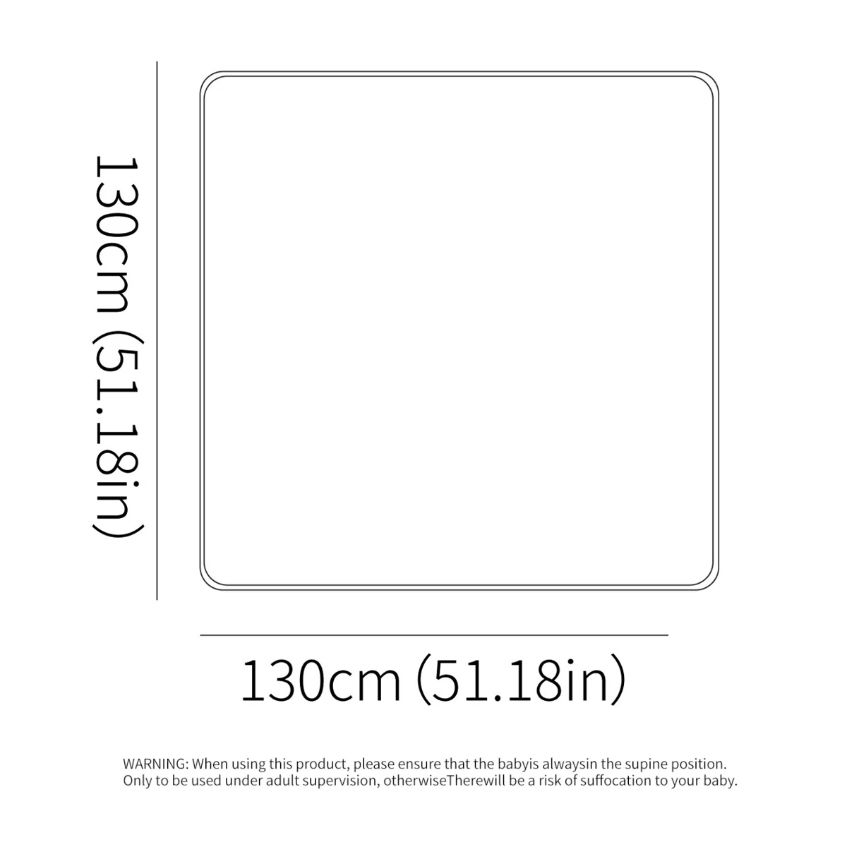 HappyFlute Waterproof Multi-Purpose Baby Mat 130×130CM 2