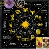 Zodiac Tarot Tablecloth 12 Constellations Altar Cloth Tarot Mat Witchcraft Divination Astrology Board Game Decor Art Poster 6