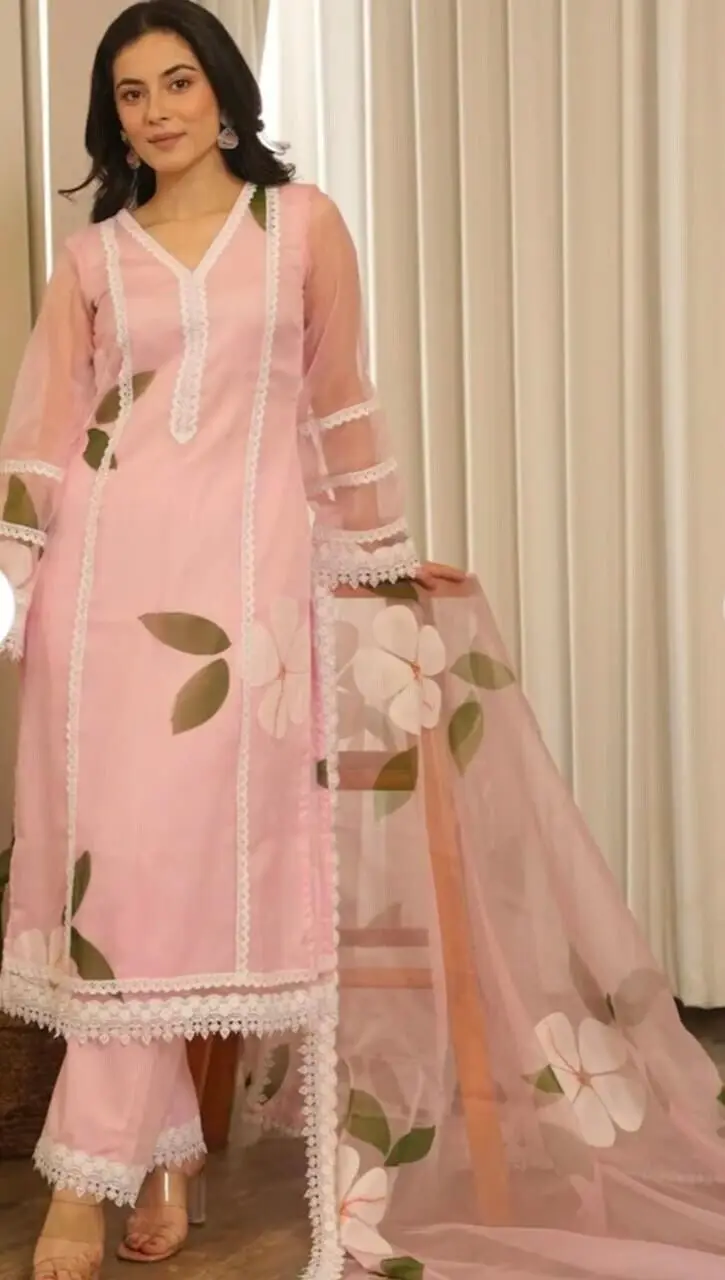 &nbsp;Eid Exclusive Designer Top–Plazzo–Dupatta Set | Wedding Season Special