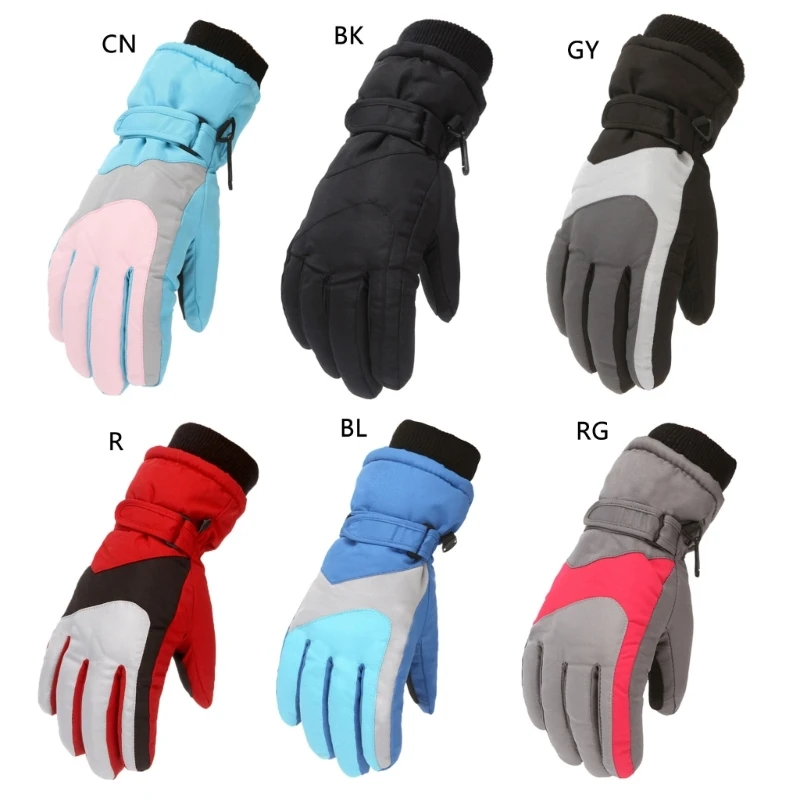 

Winter Kids Ski Gloves Outdoor Sports Gloves Boys Girls Snow Skating Snowboarding Windproof Warm Mitten For Cold Weather