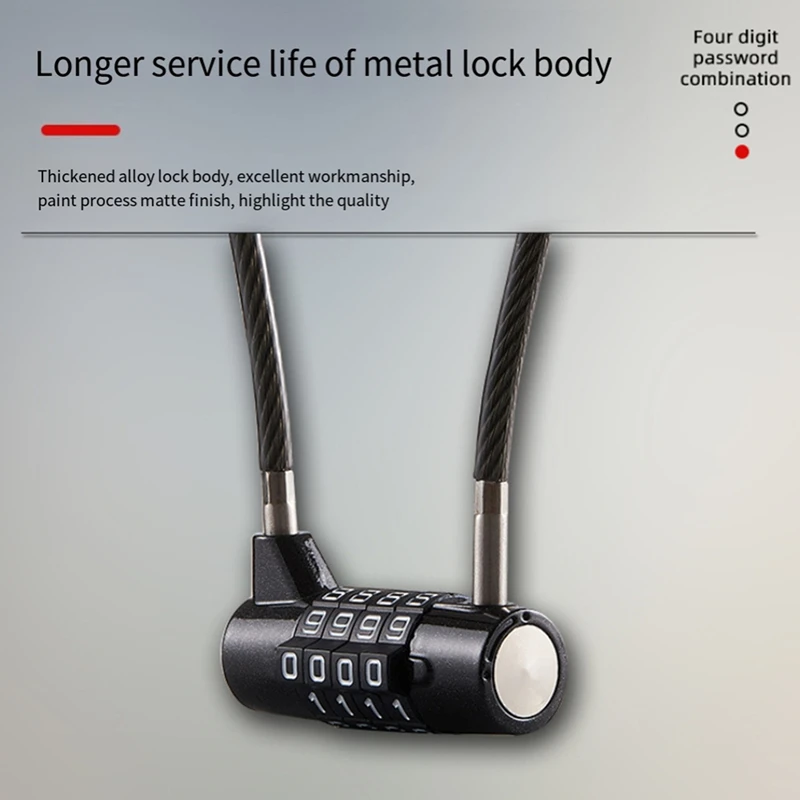 New-2X Luggage Locks, 4-Digit Security Suitcase Locks, Combination Padlock For Suitcases Flexible Cable Travel Lock