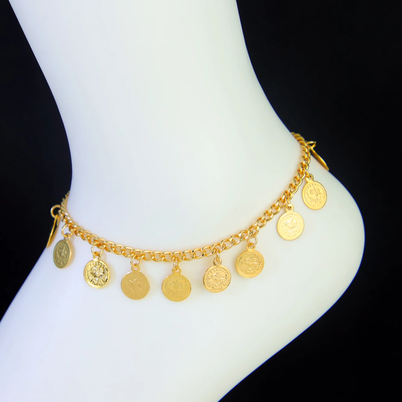 Gold Filled 13 Inch Anklet Luxury Arab Muslim Gold Color Anklet