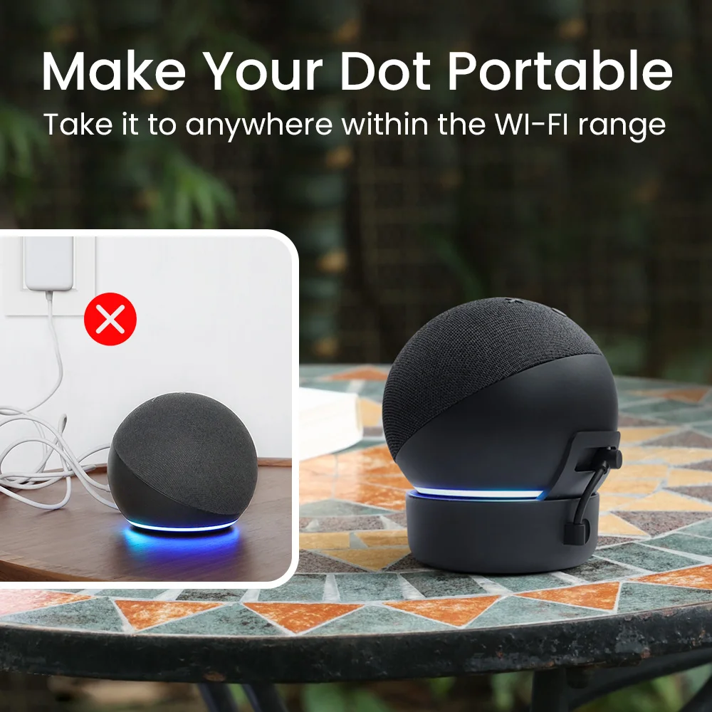 Ggmm Echo Dot (5A Generazione) Base Batteria Per Amazon Echo Dot 4/5 Th Generation Base Portatile Alexa Echo Dot 4/5Th Docking Station