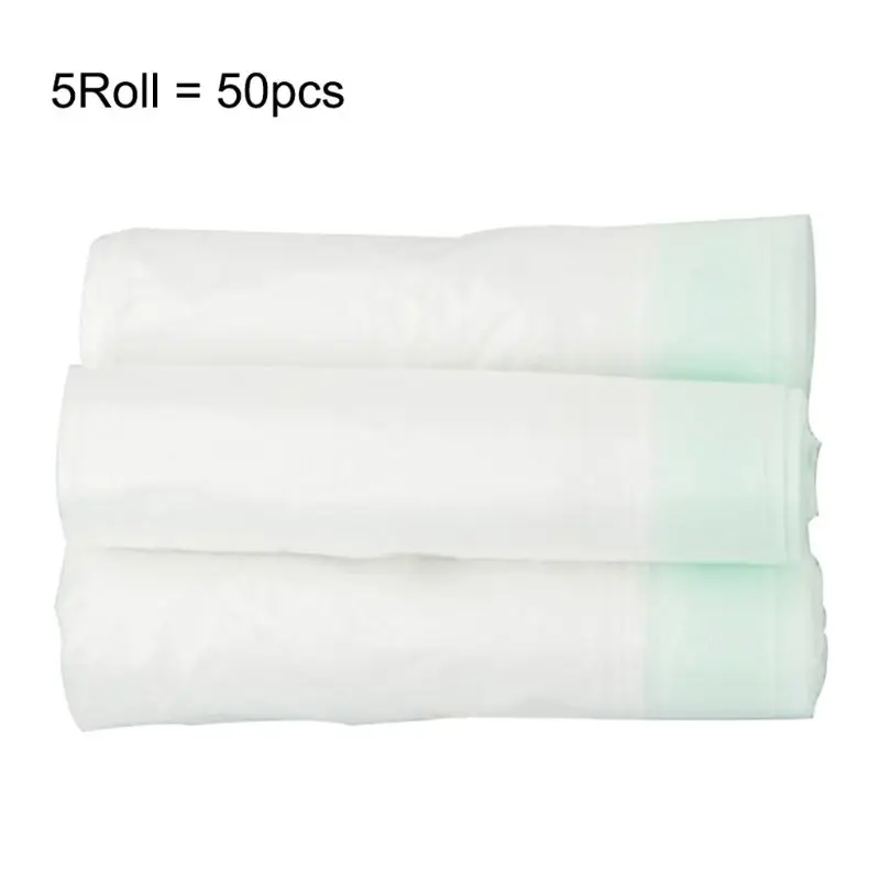Travel Potty Liners Disposable With Drawstring Waste Bags 5 Refill Rolls