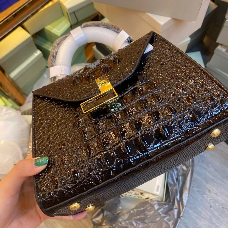 Borsa a mano da donna vintage con patta e risvolto, in pelle crosta, nuova borsa a tracolla di design da donna, a tracolla singola_voghion.com