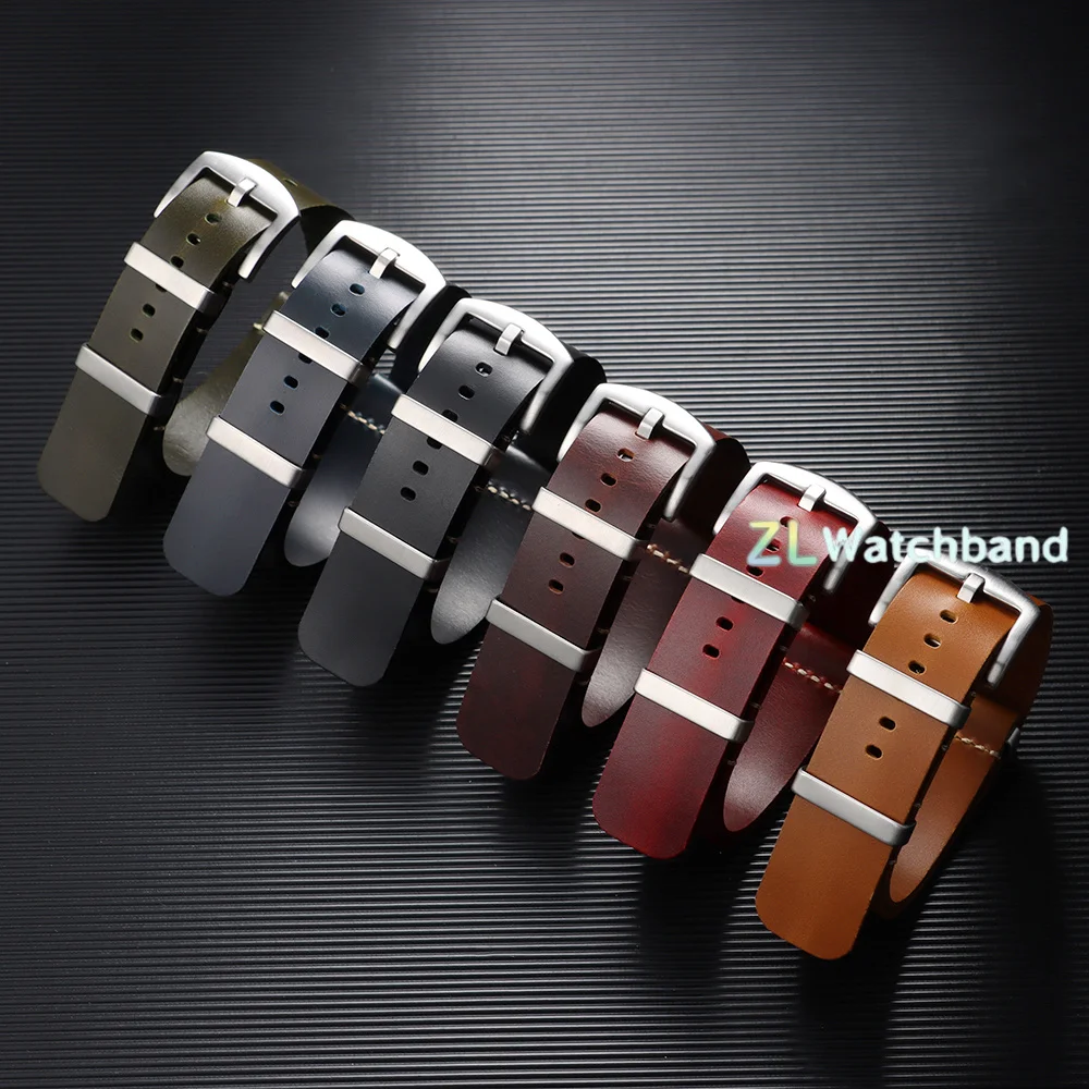 Premium Genuine Leather Watch Strap – One-Piece Adjustable Band, Replacement Accessory