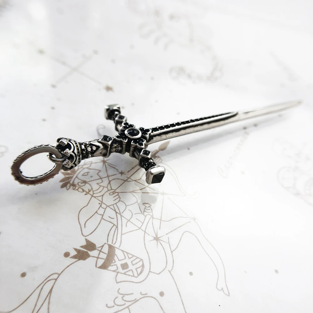 Pendant Royal Sword Summer Jewelry Vintage 925 Sterling Silver Symbolism of Courage Gift For Men Women pendant necklace