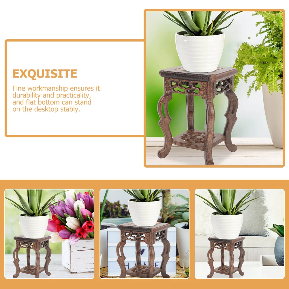

Indoor Outdoor Wooden Plant Stand Modern Plants Stand Balcony Succulent Display Flower Pot Holder Oriental Display Base