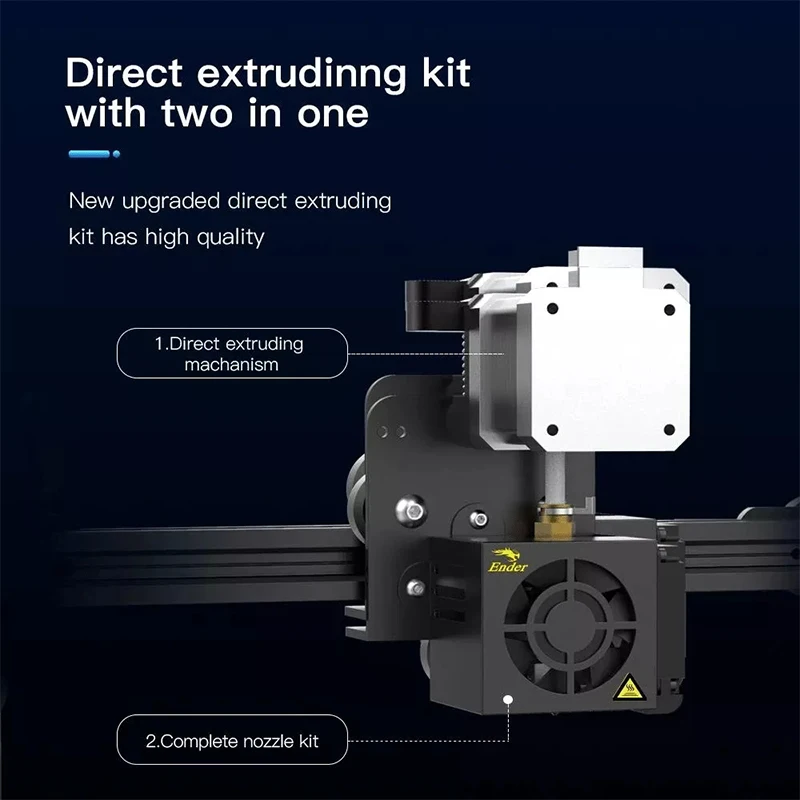 Crialidade-extrusora de Acionamento Direto para Ender Ender3 Pro Atualizado 4240 Stepper Motor Hotend Kit Cabos de Ventilador 175 mm - Imagem 6