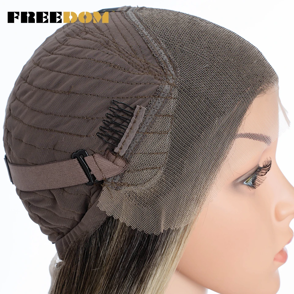 Synthetic Lace Front Wigs For Women 13X4 Straight Lace Frontal Wig 22 inch Ombre Brown Blonde Cosplay synthetic wig