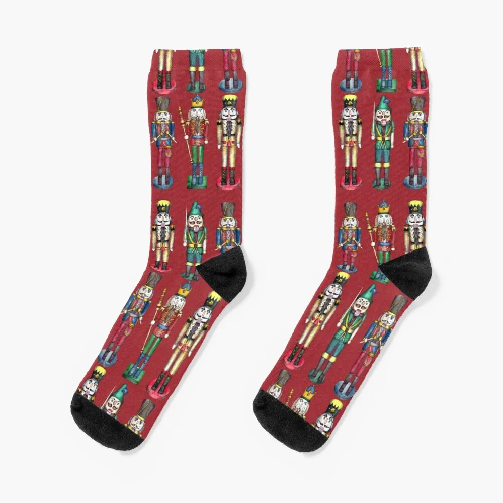 

The Nutcracker Prince Pattern in Red Socks Men'S Cotton Socks