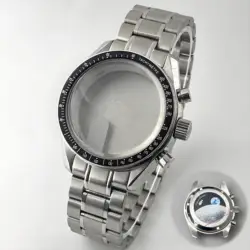 Moon Metal Chronograph Case with Sealed Back and Bezel - Elegant Business Watch (B3)