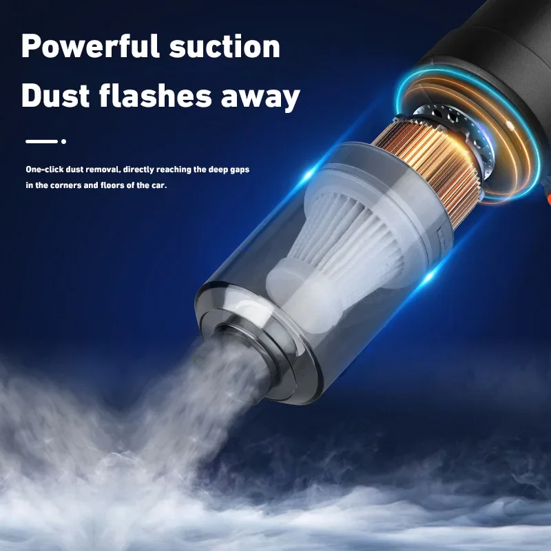 Vacuum cleaner Xiaomi Mijia 690000Pa Wireless Car Vacuum Cleaner 1200mah 120W High-power Vacuum Cordless Handheld Auto Portabale Cleaner