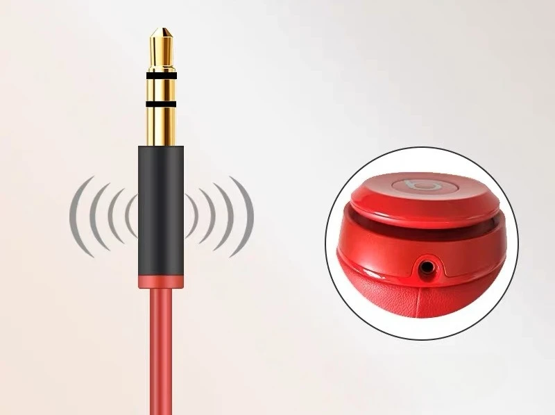 Replacement TypeC Aux Audio Cable Cord with In-line Microphone Volume Control Compatible with Beats Headset Solo Studio 2 3 Pro