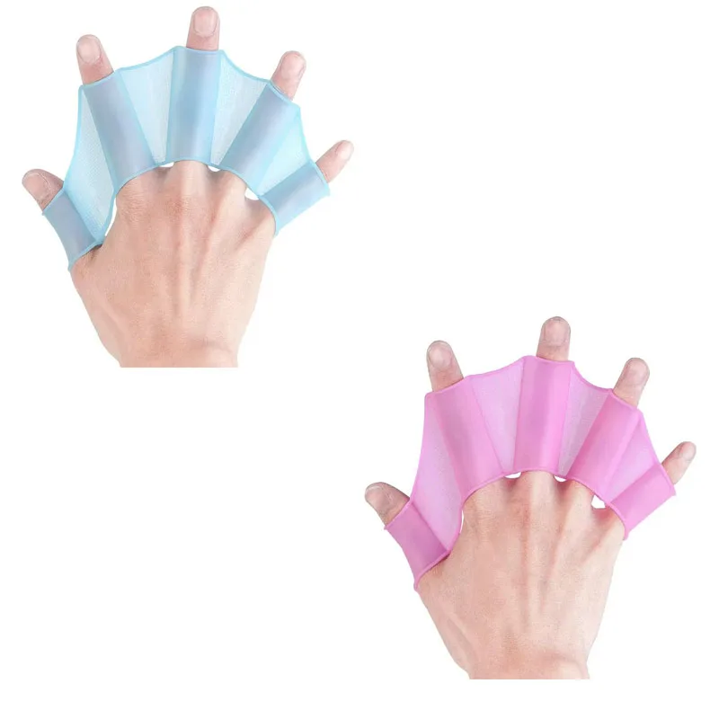 Enhanced Silicone Swimming Paddles - Professional Training Webbed Gloves