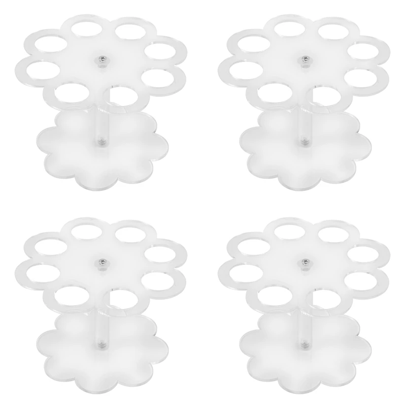 

4X Detachable 8 Holes Acrylic Ice Cream Cone Holder Stand