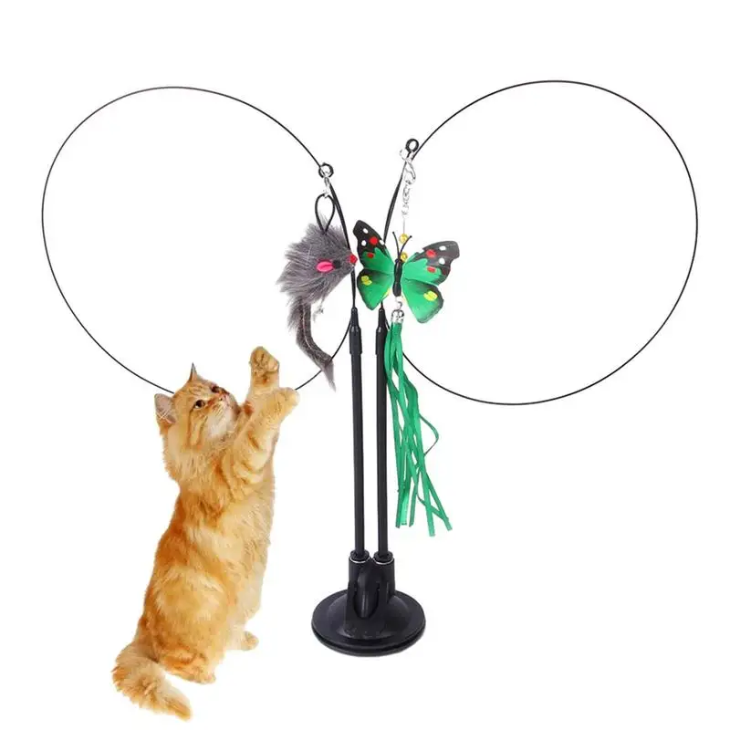 

Cat Wand Teaser String Toy Kitten Toy Teasing Cat Wand Toy Portable Cat Teaser Developmental Toys Indoor Interactive Cat Teaser