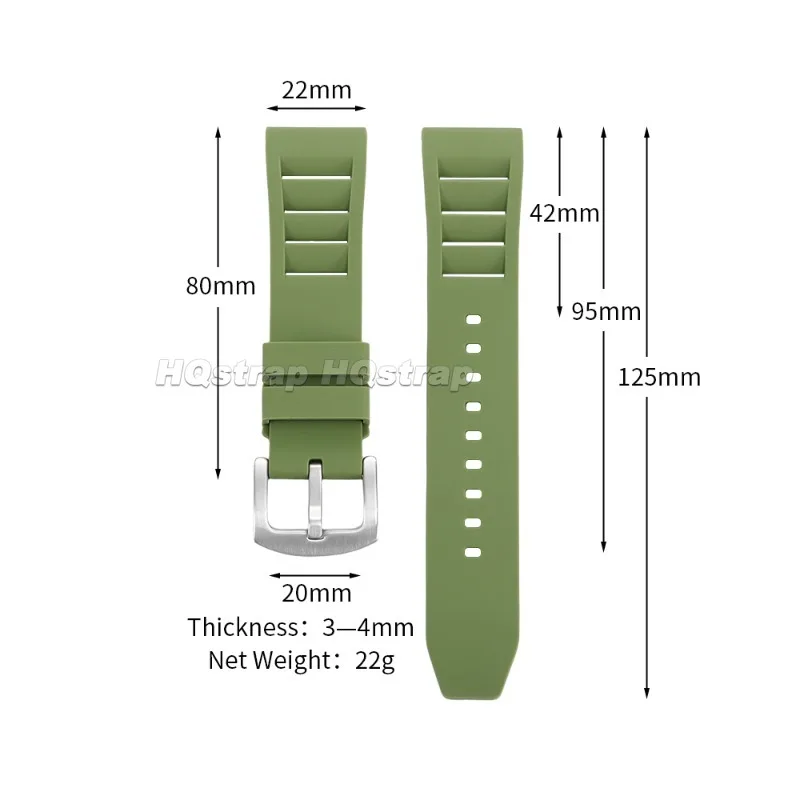 Waterproof Sport Silicone Watch Strap - Quick Release Soft Bracelet Replacement