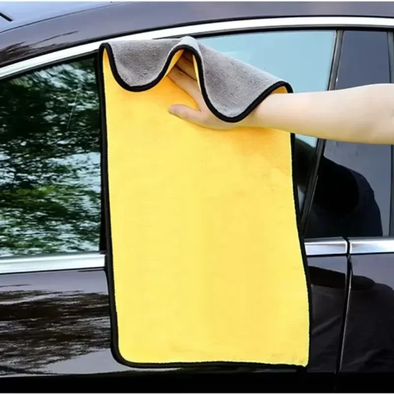 Microfiber Car Towel Double Sides Car Microfiber Cloths Super Absorbent Washing Drying Cleaning Towels Auto Detailing Towel Rags Clean Tool