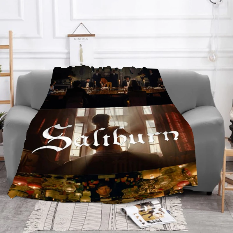 

Saltburn Movie Blanket Jacob Elordi Sofa Blankets for Bed Furry Winter Throw Fluffy Soft & Throws Fleece Beds Custom Nap Flannel