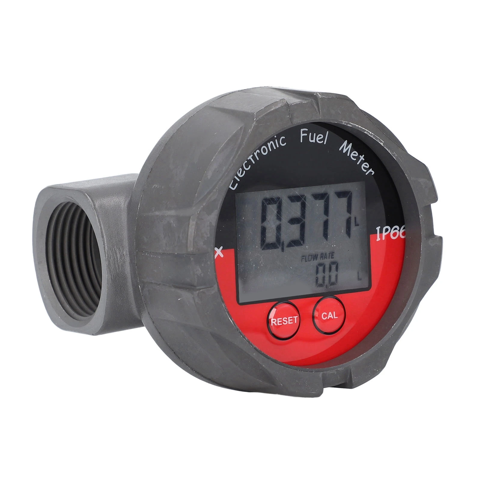Electronic Fuel Meter Digital LCD Display Turbine Fuel Flow Gauge 1in High Accuracy 20MPa MWP