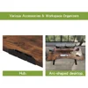 Height Adjustable 55 x 30''Electric Standing Desk with Curved Design Stand Up Table 4 Memory Keys,Computer Desk Home Office Desk 3