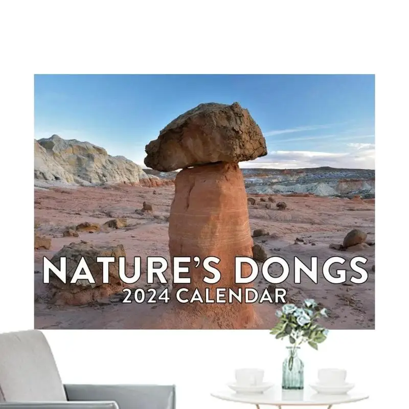Nature's Cock Shots 2024 Calendar Funny Prank Calendar 2024 For Wall Hangable Wall Planner Family Calendar Wander Through Nature