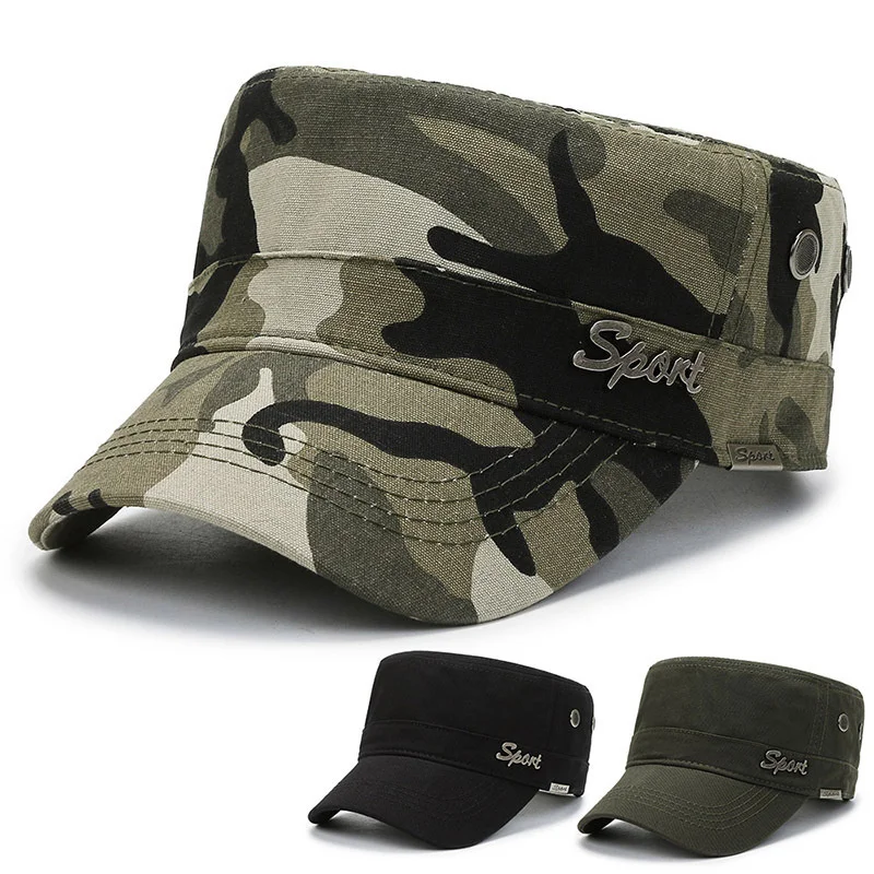 

Spring And Autumn Fashion Men's Camouflage Sun Visor Army Hat Duck Tongue Cap Casual Men Sun Hat Outdoor Sports Protection