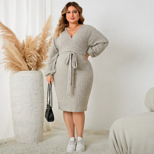 Robe Hiver Robe Pull Grande Taille Femme Robe Pull Robe Femme
