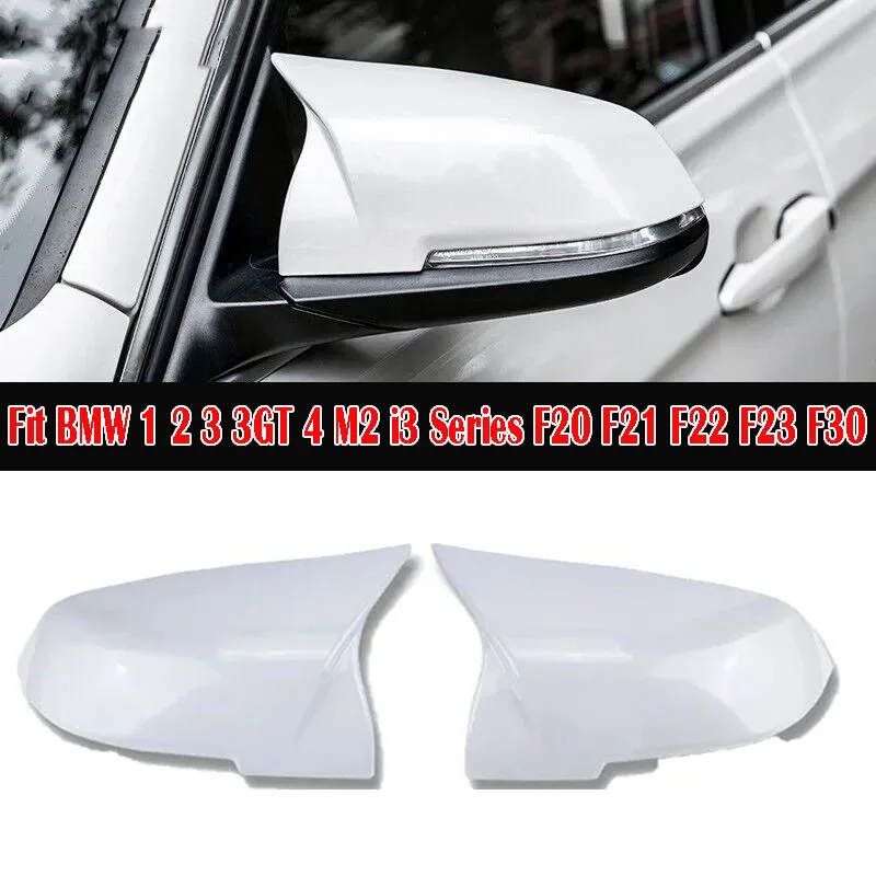 

2pcs White Mirror Cover Car Side Rearview Mirror Cap Cover For BMW 1 2 3 3GT 4 M2 i3 Series F20 F21 F22 F23 F30 F31 F32 F33 F34