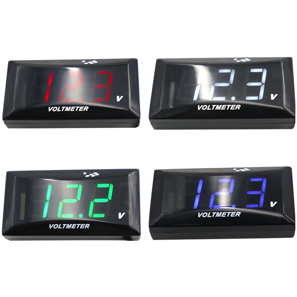 LED Voltmeter For Car Motorcycle 12V LCD Display Digital Panel DC 12-150V Measuring Tool digital voltmeter digital voltmeter thermometer