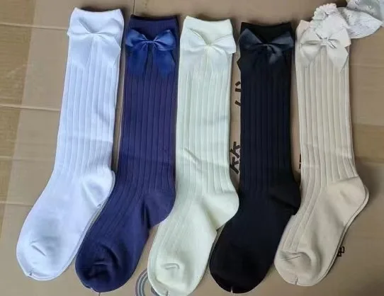 8 Colors Solid Baby Boys Girls Knee High Long Socks Cotton Breathable Stripe Soft Kids Sock Children School Uniform Socks