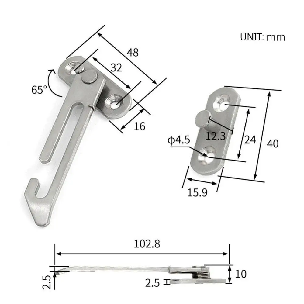 Window Stopper UPVC Window Restrictor Child Lock Safety Set W/Fixing Catch Screws Right G6U6