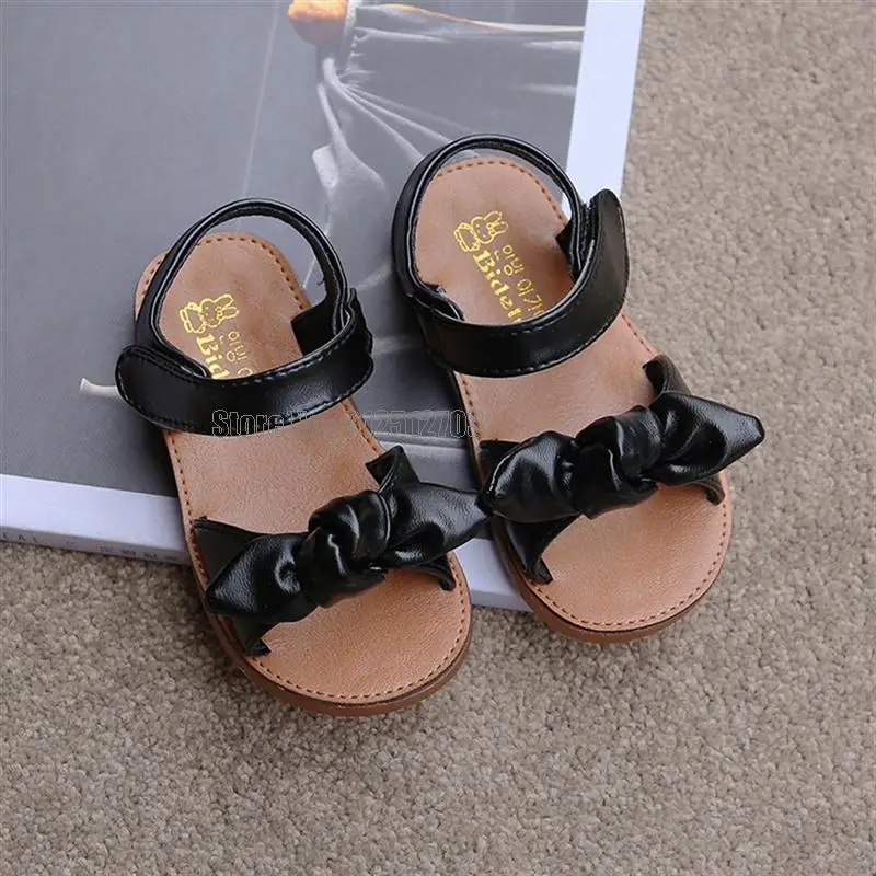 best leather shoes Casual Butterfly Knot Bow Knot Bow Non-slip Soft Kid Toddler Baby Summer Little Children Girls Princess Open Toe Beach Shoes girl princess shoes