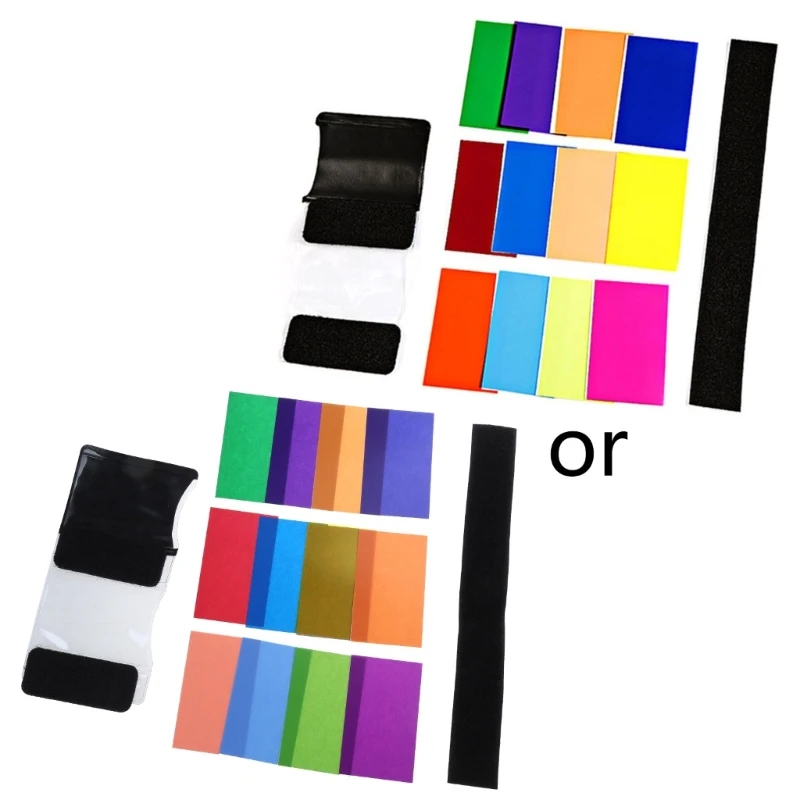 12 Pz. Color Card Diffusore Soft Box Filtro Gel Per Illuminazione Per Fotocamera